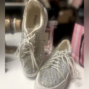 Women's Silver Athletic Shoes